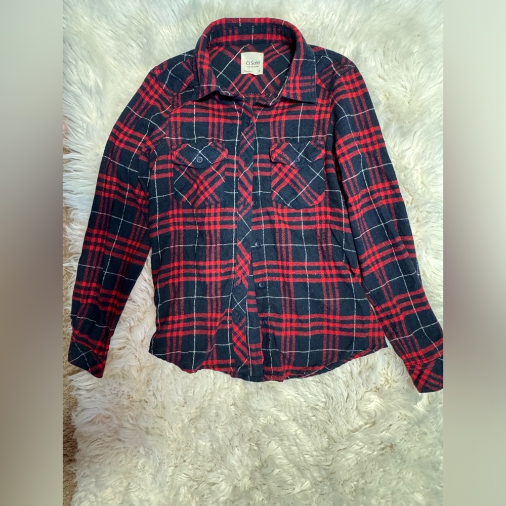 red/black flannel worn a few times size small